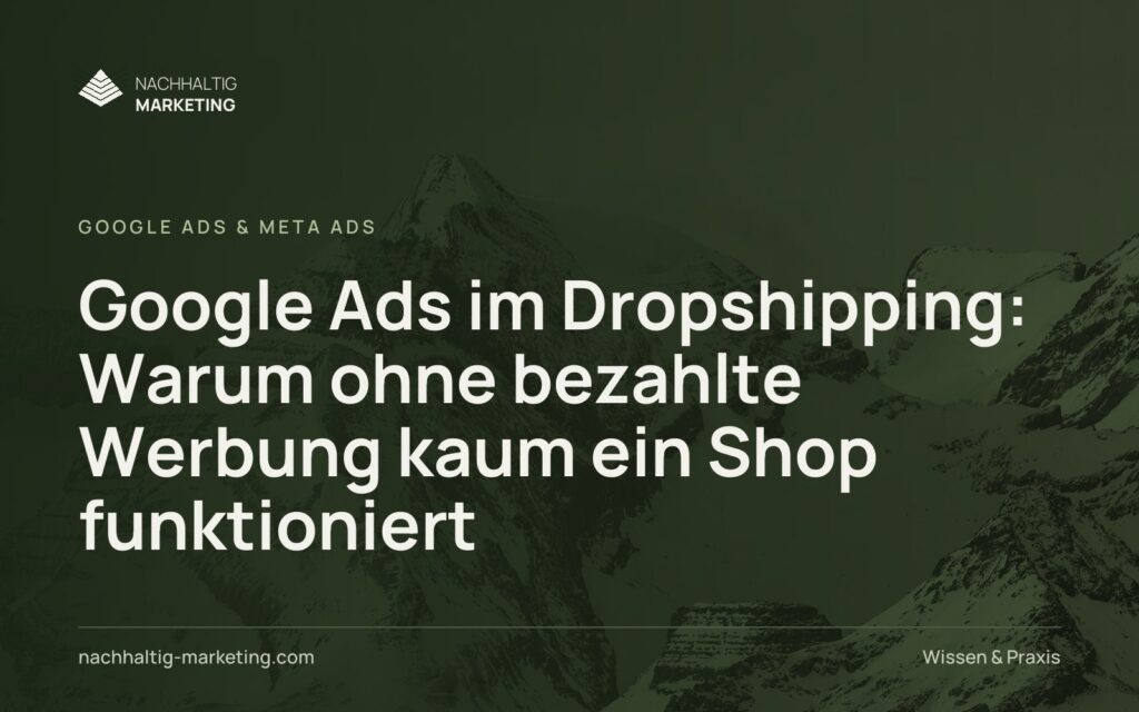 Google Ads im Dropshipping: Warum ohne bezahlte Werbung kaum ein Shop funktioniert