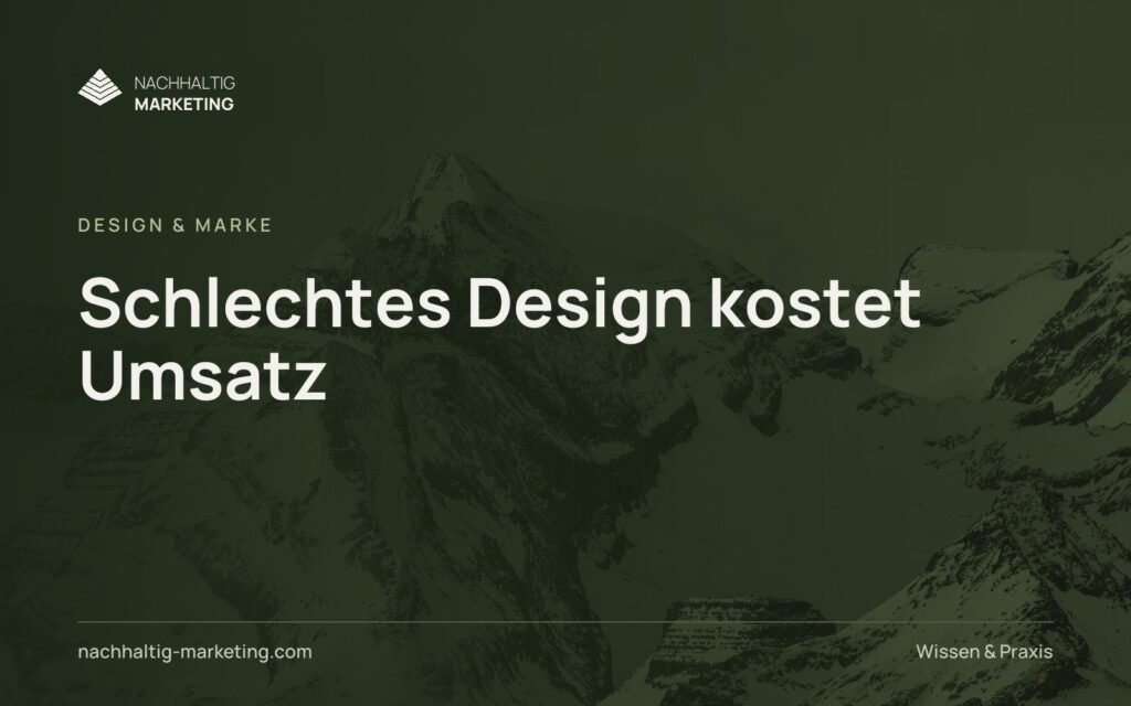 Schlechtes Design kostet Umsatz
