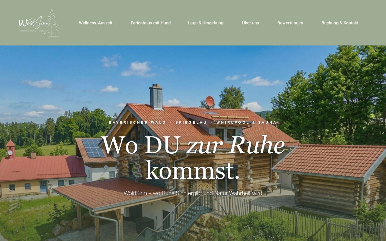 Website WoidSinn Chalet – Projekt von Nachhaltig Marketing